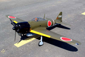 Giant Scale ZERO span 86in, 50-60cc w/Transparent 500m tank, Alloy Hub Rubber