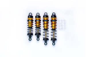RC10 12mm Gold Body Black Big Bore Buggy Shock Set (F & R) Team Associated by