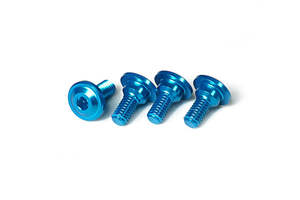 Rc Screws: Aluminum 7075 Stepped Servo Screw 3x7mm Blue (4) by Koswork