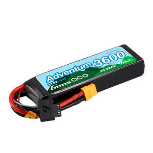 Rc Batteries: Gens Ace Adventure 3600mAh 4S 14.8v 60C Lipo Battery 136x44x24mm 312g XT60 Plug