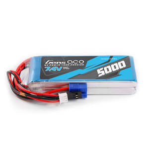 Rc Batteries: Gens Ace 5000mAh 2S 7.4v RX Lipo Battery with EC3 and JR-3P Plugs 109x42x19.5mm