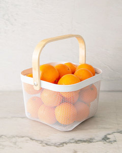 Baskets: Basket with Wooden Handle