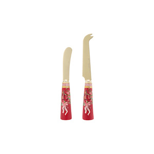 Maxwell & Williams Festive Flora Spreader & Cheese Knife Set
