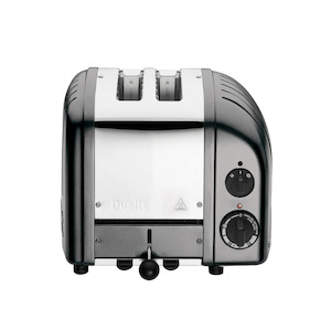 Toasters Accessories: Dualit Classic Toaster 2 Slice Metallic Charcoal