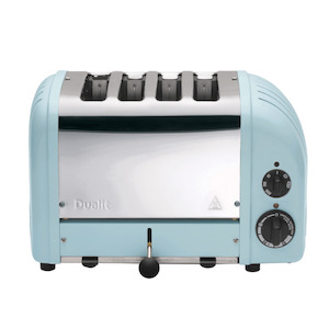 Toasters Accessories: Dualit Classic Toaster 4 Slice Glacier Blue