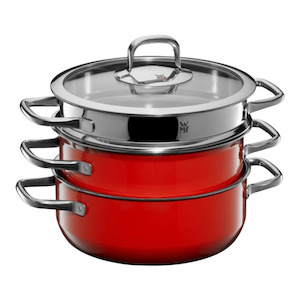 Cookware Sets: WMF Fusiontec Compact Red Cookware Set 3-Piece