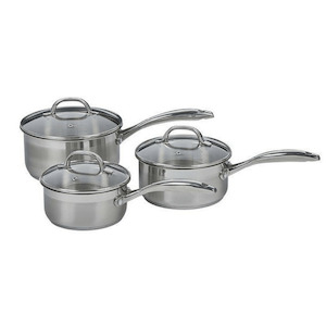 Cookware Sets: Swiss Diamond Premium Steel Induction Saucepan Set 3-Piece