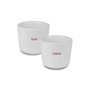 Egg Accessories: Keith Brymer Jones Egg Cups - his and hers