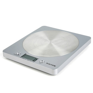 Kitchen Scales: Salter Disc Electronic Kitchen Scale Silver 5kg Capacity