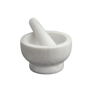 Mortar Pestles: Avanti Marble Footed Mortar and Pestle White