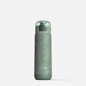 ZOKU Stainless Sports Bottle 500ml Green Marble