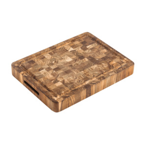 TEAKHAUS Butchers Block End Grain Board 52cm x 36cm Extra Thick