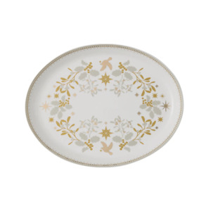 Maxwell & Williams White Christmas Oval Platter 25.5cm