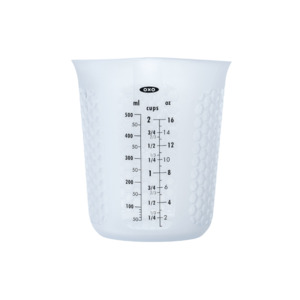 Measuring Equipment: OXO Good Grips Squeeze & Pour Silicone Measuring Cup 2 Cup/500ml