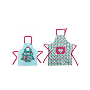 Living: Maxwell & Williams Tis The Season Santa & Me Apron Set of 2