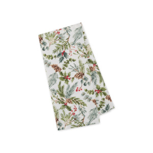 Design Imports Holiday Sprigs Printed Dishtowel