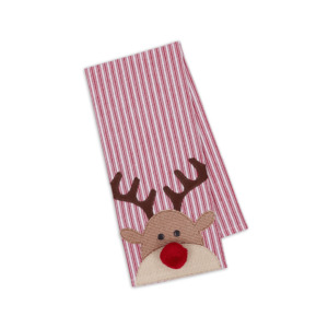 Living: Design Imports Reindeer Embellished Dishtowel