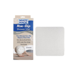 White Magic Non-Slip Shower Mat Square Cream