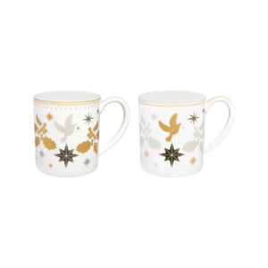 Maxwell & Williams White Christmas Mug 340ml Set of 2