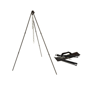Lodge Cast Iron: Lodge Adjustable Camp Tripod Legs with Chain & Tote Bag