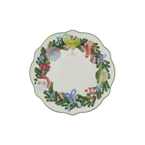 Maxwell & Williams Tis The Season Scallop Rim Plate 20cm White