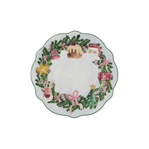 Maxwell & Williams Tis The Season Scallop Rim Plate 20cm Light Blue