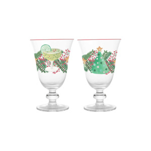 Maxwell Williams: Maxwell & Williams Tis The Season Wine Glass 320ml Set of 2