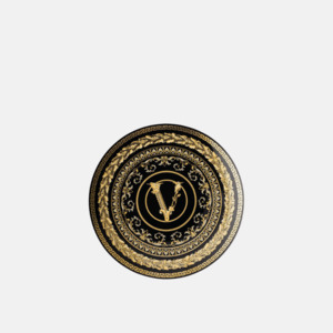 Versace: Versace Virtus Gala Black Plate 17cm