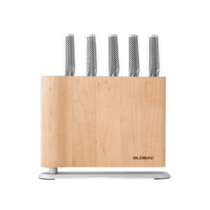 GLOBAL UKU Maple Knife Block Set 6-Piece