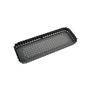 Bakemaster: Bakemaster Perfect Crust Non-Stick Rectangular Quiche Pan 36cm x 13cm