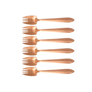 Cutlery Sets: Splayd Black Label Satin Rose Gold Set of 6