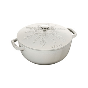 Staub French Oven Snowflake 24cm White Truffle