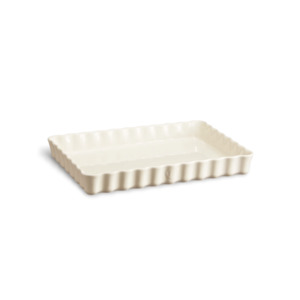 Emile Henry Deep Rectangular Tart Dish 34cm Clay