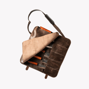 Knives: Coral & Cam Leather Knife Roll