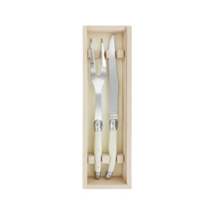 Cutlery: Andre Verdier Laguiole Classique Carving Set Ivory
