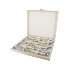 Andre Verdier Laguiole Classique Dinner Spoon Set of 6 Ivory