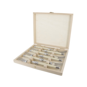 Andre Verdier Laguiole Classique Dinner Fork Set of 6 Ivory