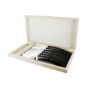 Andre Verdier Le Thiers Elegance Steak Knife Set 6 Piece Black