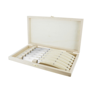 Andre Verdier Le Thiers Elegance Steak Knife Set 6 Piece Ivory