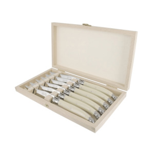 Andre Verdier Laguiole Classique Steak Knife Set of 6 Ivory