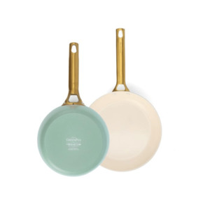 GreenPan Padova Non-Stick Frying Pan Set 26cm + 30cm Mint Green