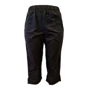 Ez: EZ Care Capri Pants w/Elastic Waist - Black