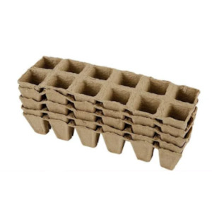 Trays: Square Jiffy Strips (12 cells) - 10pk