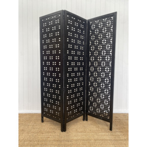 Bedroom: Geometric Screen Antique Black