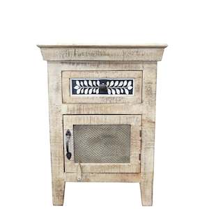 Exotic India: Vintage Carved Bedside