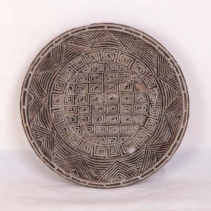 Wall Decor: Batik Bowl Wall Art Grey