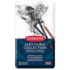 Derwent: Derwent Pencils & Blocks Sketching Collection Tin of 12