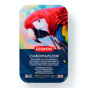 Derwent Chromaflow Coloured Pencils Tin of 36