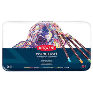 Derwent Coloursoft Pencils Tin of 36