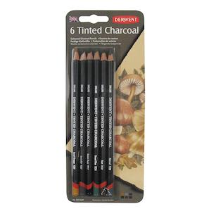 Derwent: Derwent Tinted Charcoal Blister Pack Of 6